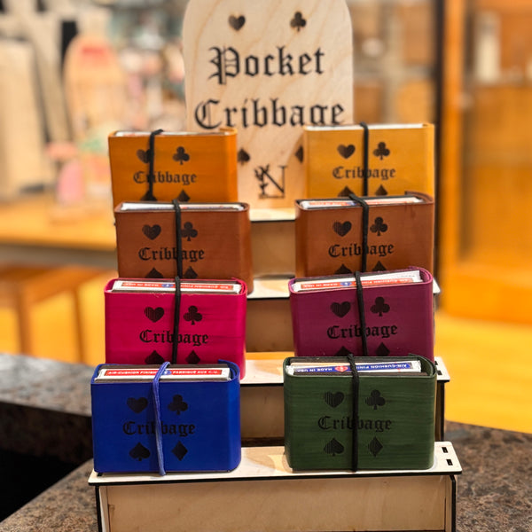 Leather & Wood Pocket Cribbage