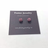 8mm Pave Ball Earrings