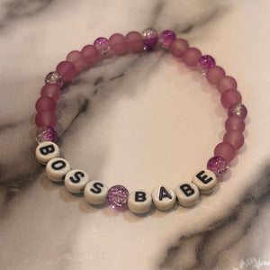 Stretchy Glass Bead Word Bracelets