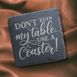 Sarcastic Slate Coaster Set