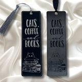 Cats Coffee And Books Bookmark