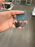 Halloween Wood Dangle Earrings