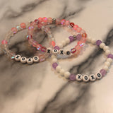 Stretchy Glass Bead Word Bracelets