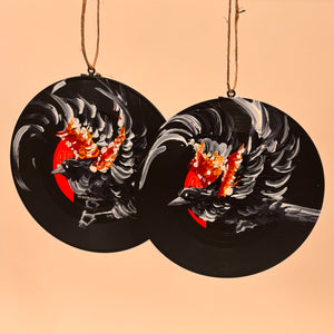 Hand Painted Vinyl Record Ornaments