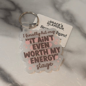 Acrylic Phrase Keychain