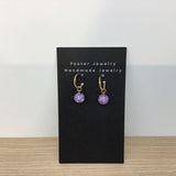 Pave mini hoop earrings