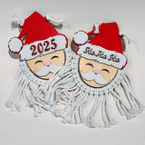 Santa Face Macrame Ornament
