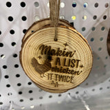 Wood Slide Ornaments