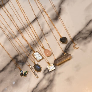 Genuine Gem Necklaces, Short Gold Chain