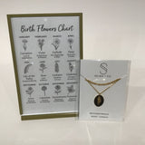 18K Gold Plated, Birth Flower Necklaces