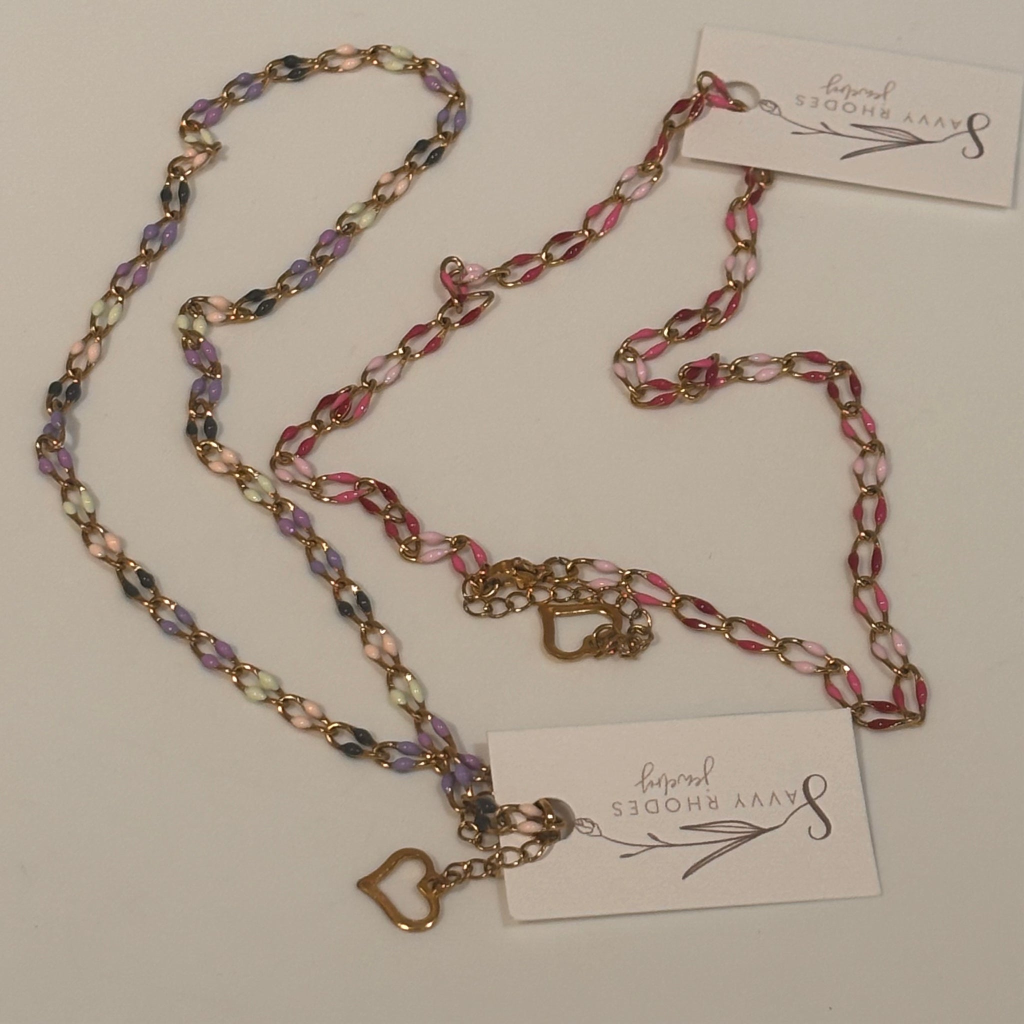 Coloured Gold Chain