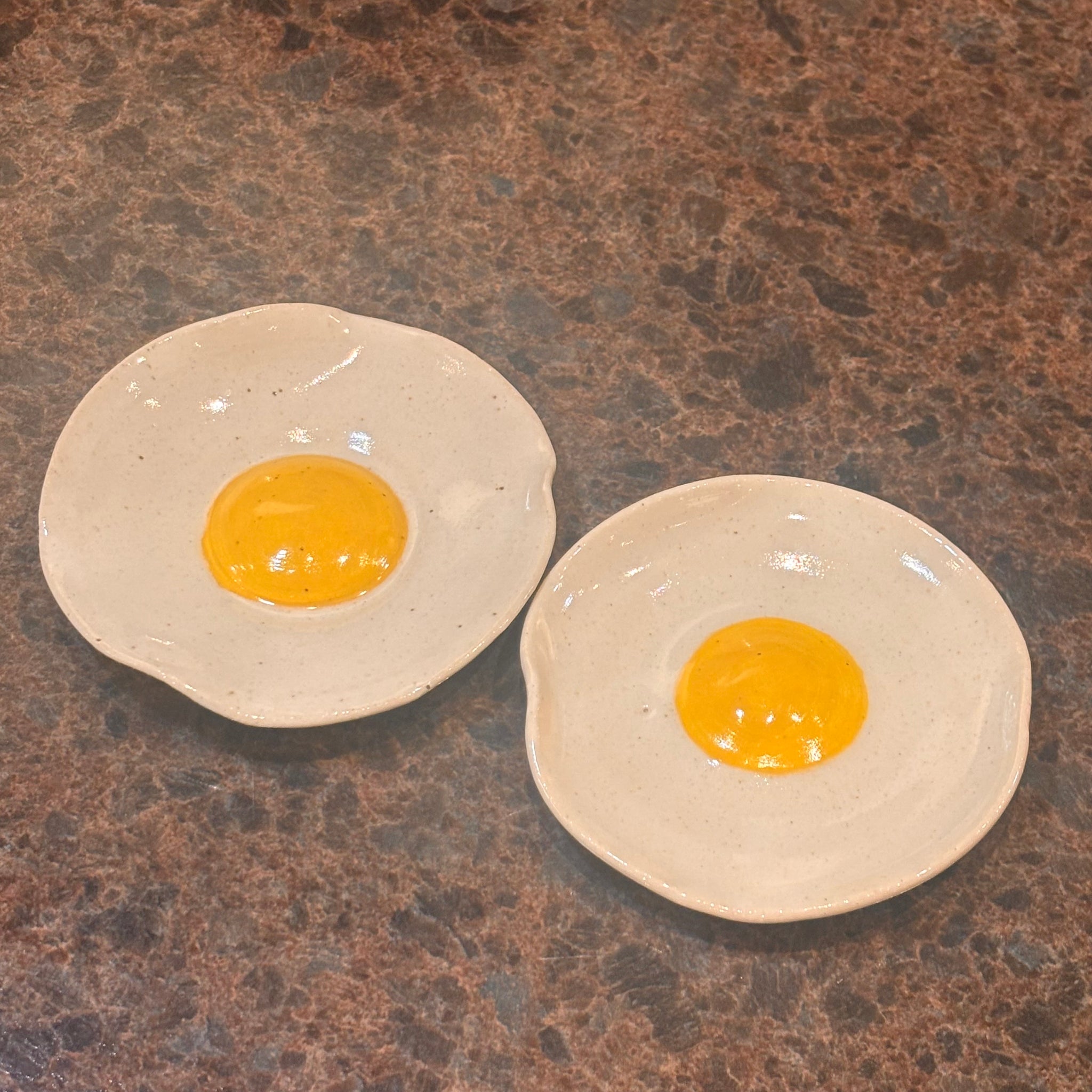 Pottery Egg Spoon Rests