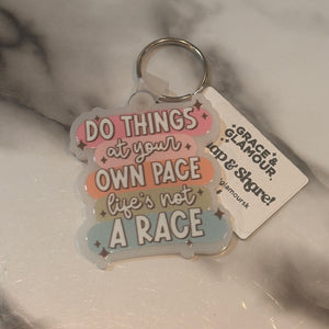 Acrylic Phrase Keychain