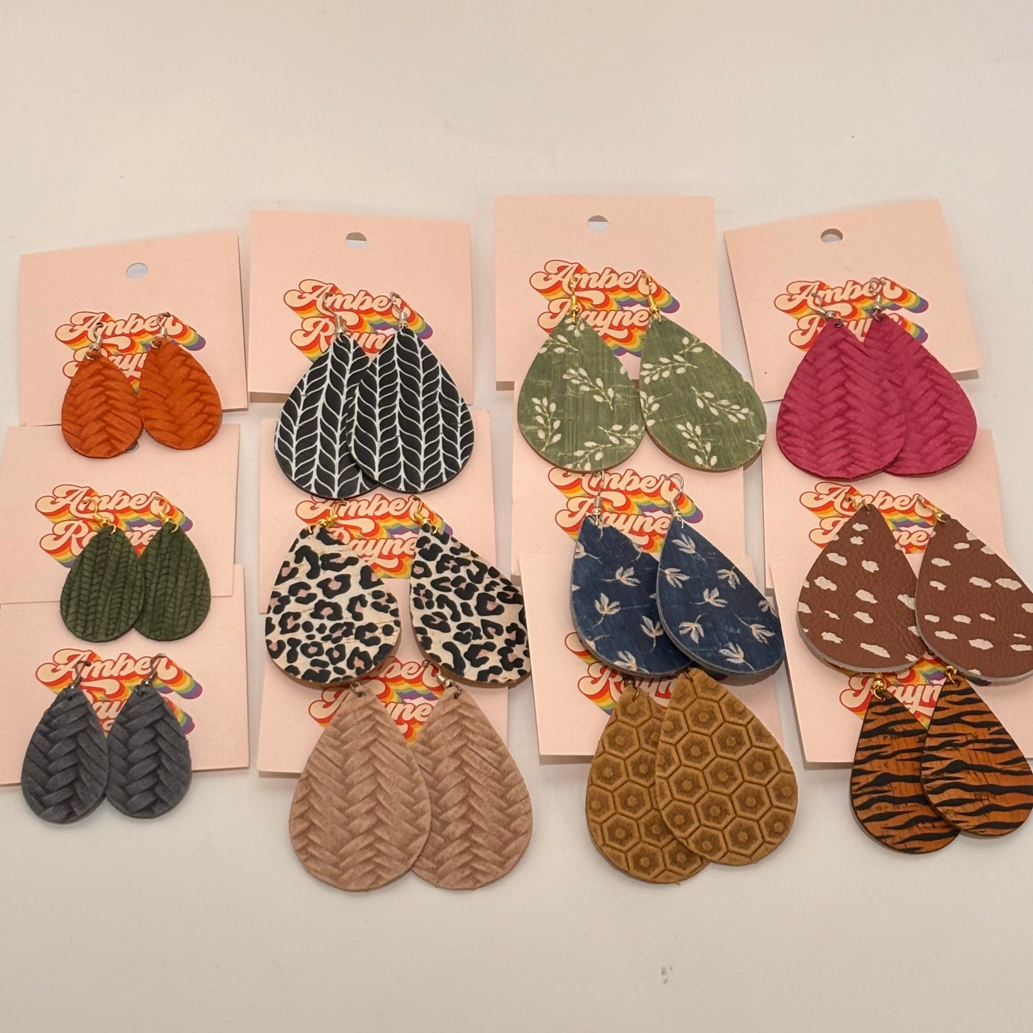 Leather/Cork Earrings