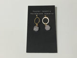 Faceted gemstone earrings