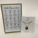18K Gold Plated, Birth Flower Necklaces