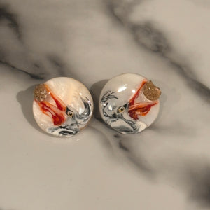 Assorted Painted Seashell Studs