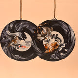 Hand Painted Vinyl Record Ornaments