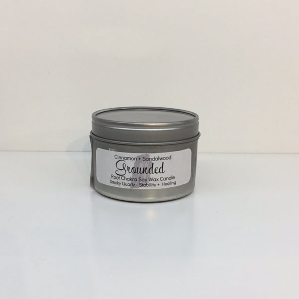 Grounded Soy Wax Crystal Intention Candle 4oz