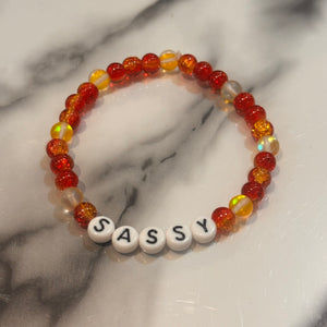 Stretchy Glass Bead Word Bracelets