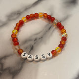 Stretchy Glass Bead Word Bracelets