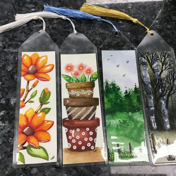 Handpainted Watercolour Bookmarks
