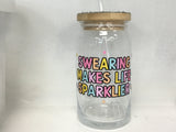 16oz Libbey Glass with Lid/Straw