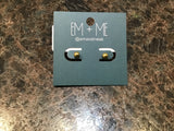 Stainless Steel Stud Earrings - Gold / Silver / Rainbow