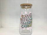 20oz Glass Libbey With Straw/Lid