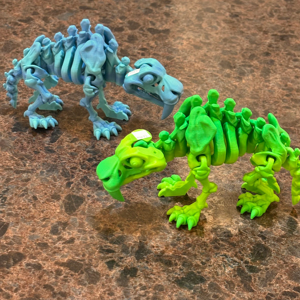 3-D Printed Skeleton Saber Tooth Tiger