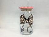 16oz Libbey Glass with Lid/Straw