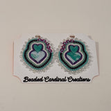 Beaded Flat Stitch Earrings
