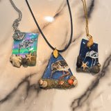 Assorted Painted Glass Necklaces with seashells