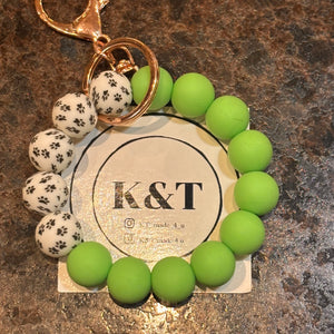 Print Silicone Bracelet Keychain