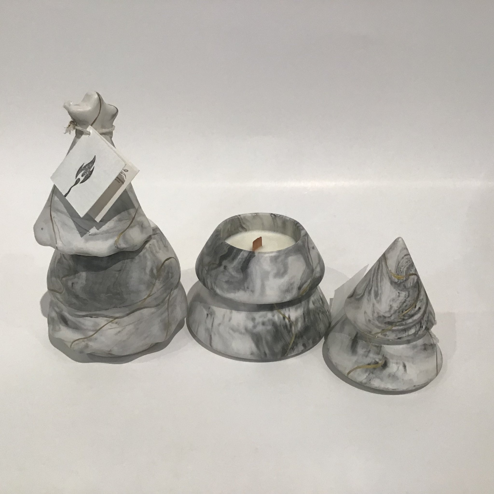 Wood Wick Gypsum Tree Jar Candles