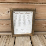 Bathroom Word Search Sign