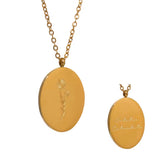 18K Gold Plated, Birth Flower Necklaces