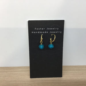 Pave mini hoop earrings