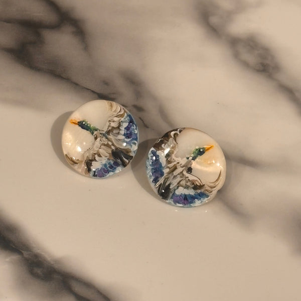 Assorted Painted Seashell Studs