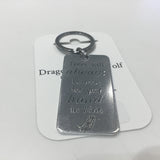 Large Metal Rectangle Keychain