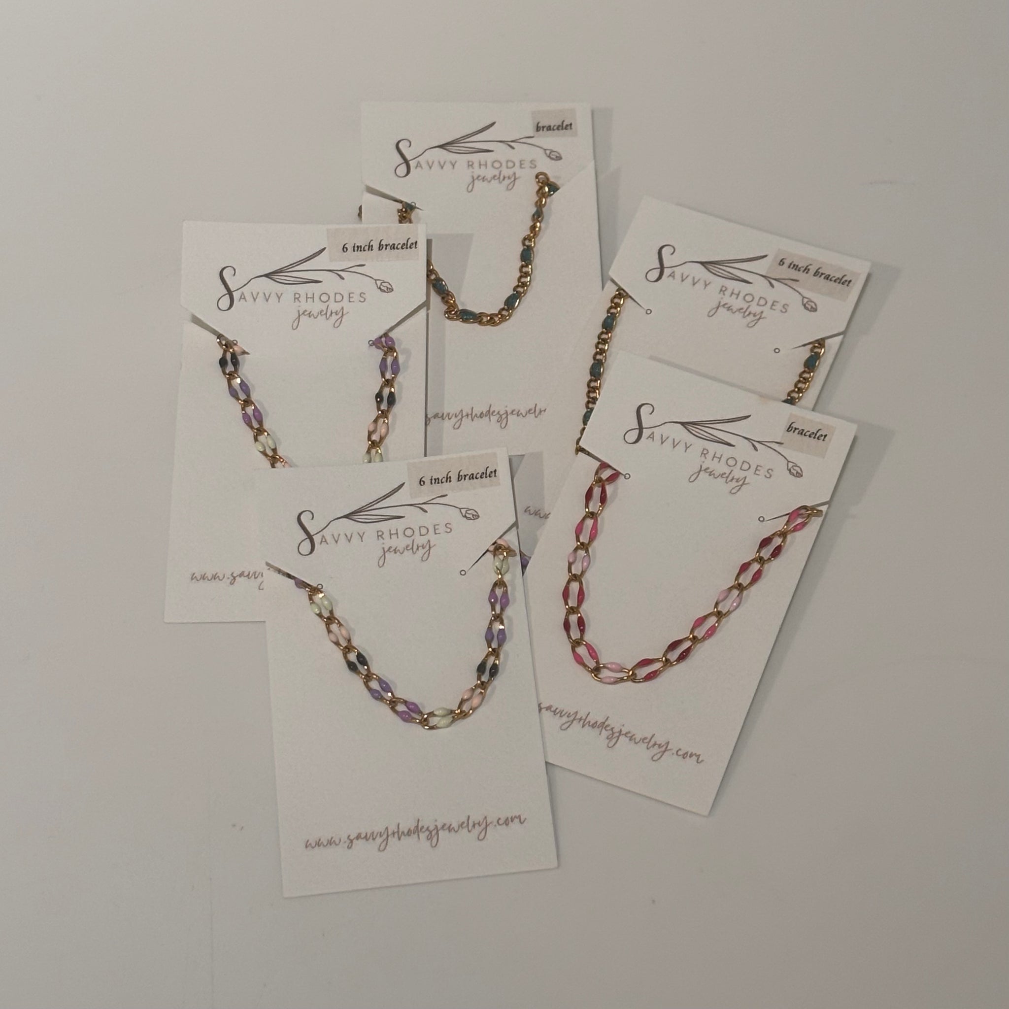Coloured Chain Bracelets