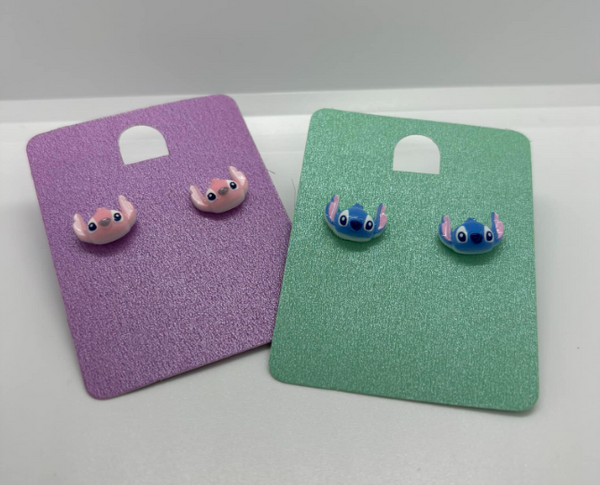 Blue Alien Earrings