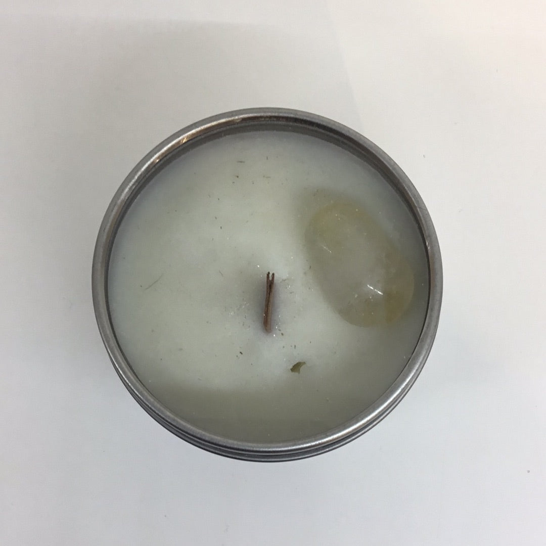 Empowered Soy Wax Crystal Intention Candle 4oz