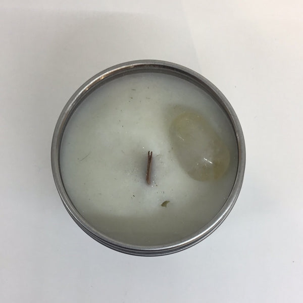 Empowered Soy Wax Crystal Intention Candle 4oz