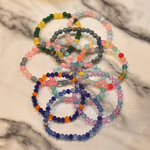 Stretchy Beaded Bracelets - 6mm