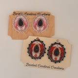Beaded Flat Stitch Earrings