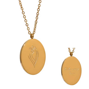 18K Gold Plated, Birth Flower Necklaces