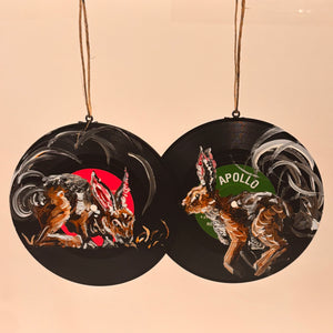 Hand Painted Vinyl Record Ornaments