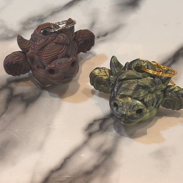 3-D Printed Cow Keychains