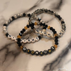 Stretchy Glass Bead Word Bracelets